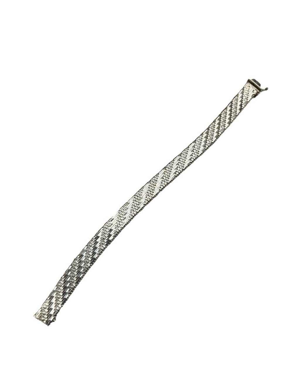 Vintage Riccio Sterling Silver Bracelet 7.5" Long 24.9g 9.7mm Wide